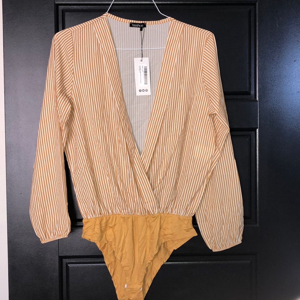 Lola stripe lapel bodysuit